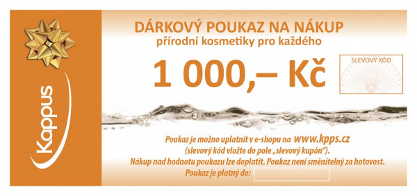 Dárkový poukaz na 1000 Kč