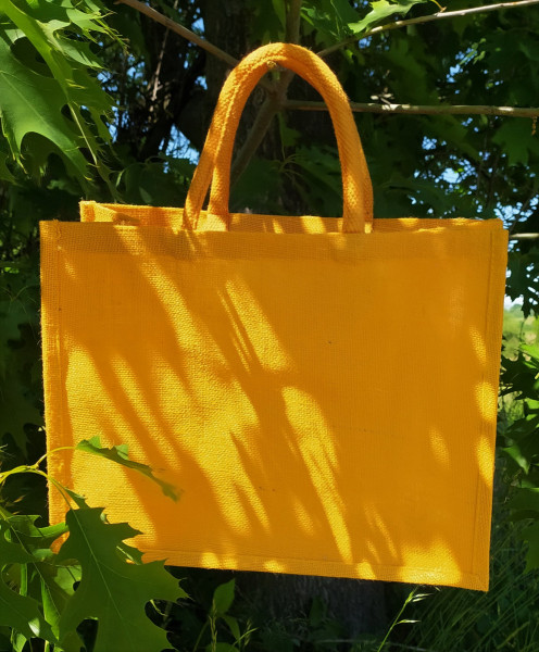 Nákupní taška JUTA 32x40x18 tmavě žlutá